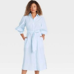 A New Day Target women's long sleeve striped shirt dress